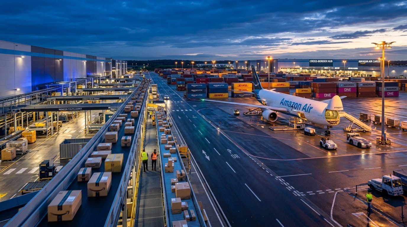 Amazon FBA air and sea freight logistics hub in China
